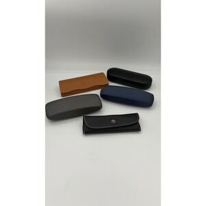 LOT OF 6 EYEGLASS CASES OR READING GLASS CASES  SOFT and HARD PRE OWNED